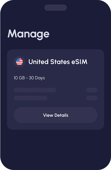 Select the eSIM you want to install from your Manage page