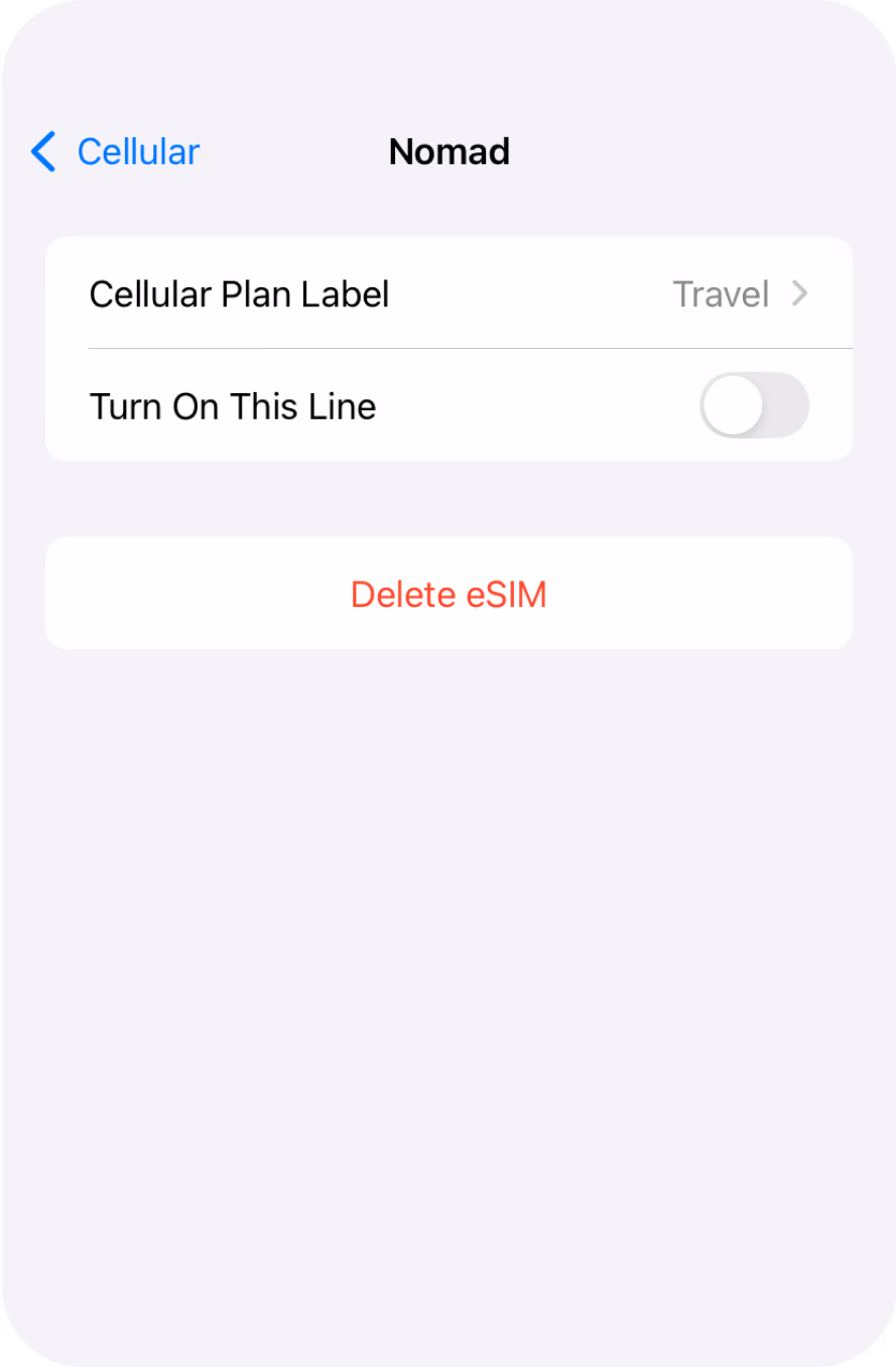 confirm installation and activate the eSIM